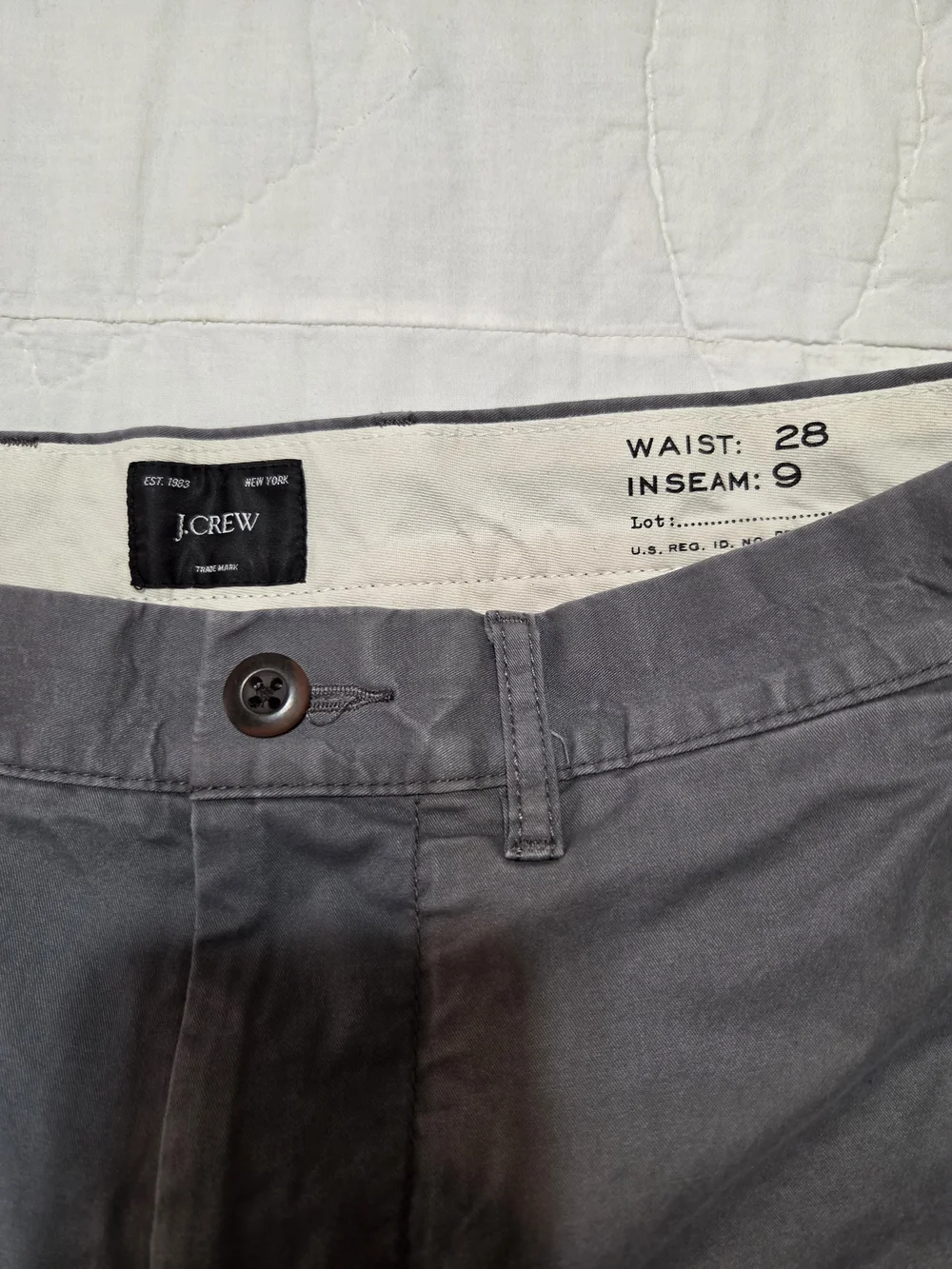J.Crew Gray Chino Walking Shorts Men’s 28w 9